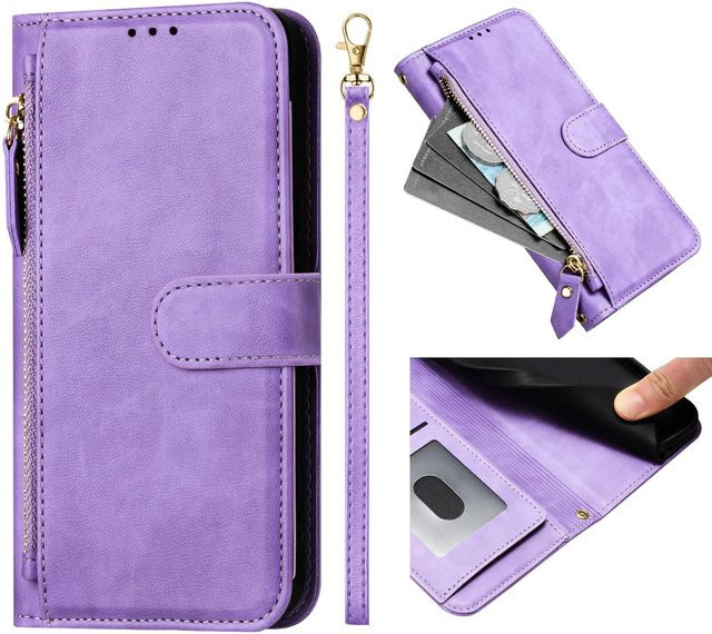 Oukitel Klappbörse Handyhülle Cover in Purple für Oukitel C53 C5 C3 C2 C1 C61 C69 C62 C59 C65 C58 C57 C53 C50 C51 C38 C37 C35 C32 Pro - Bild 1