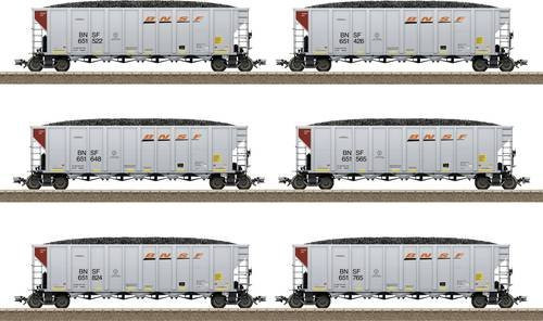 TRIX Burlington Northern Santa Fe Schüttgutwagen DC, 1:87 (Spur H0) - Bild 1