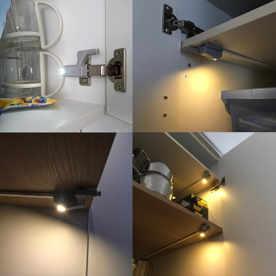 Lcamaw Lighting LED Schrankbeleuchtung mit Bewegungssensor, 3er Set, Warmweiß, Grau/Weiß - Bild 3