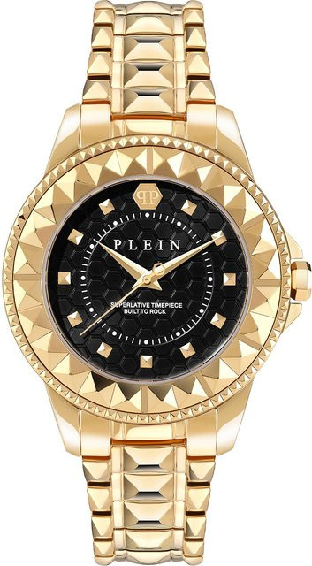 Philipp Plein Damenuhr Rock Couture, Quarz, Edelstahl, 38 mm, Schwarz - Bild 1