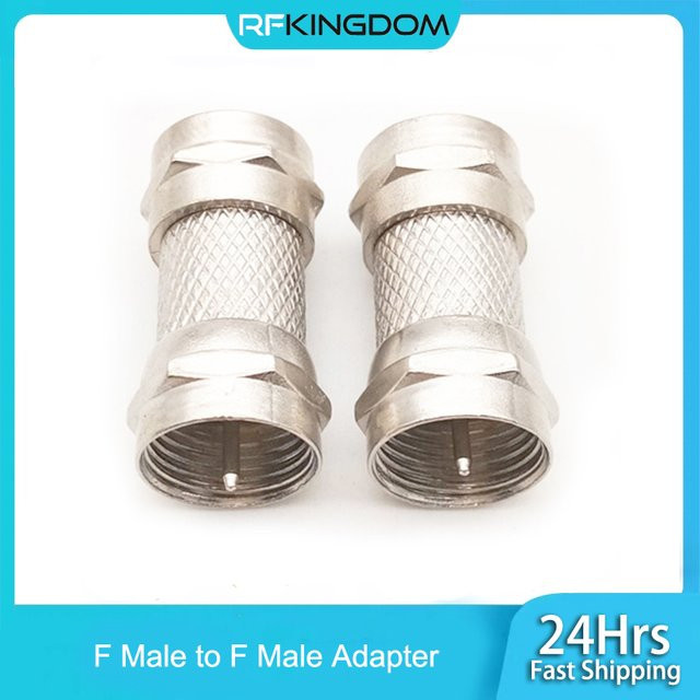 Tinymons TV-Antennen-Adapter F-Stecker auf F-Stecker RF-Koax-Stecker in Silber - Bild 1