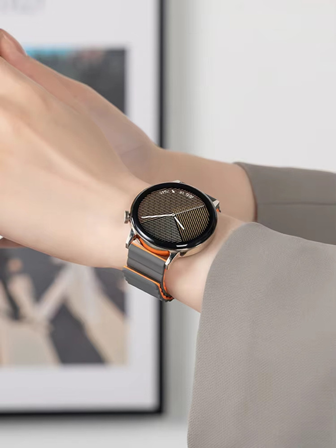 jansin Uhrenarmband Silikon, Schwarz, Unisex - Bild 5