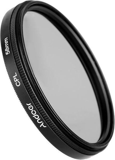 Andoer Digital Slim CPL Zirkular Polarisator Filter für Canon Nikon Sony DSLR, Farbe: Grau, Durchmesser: 58 mm - Bild 1