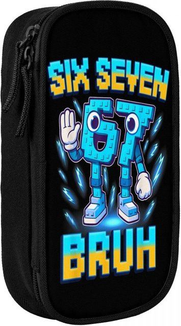 Fancy Style Studio Federmäppchen mit weihnachtlichem Meme-Design, schwarzer Schreibwaren-Organizer für Kinder - Bild 1