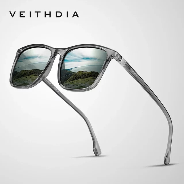 VEITHDIA 7521 Sonnenbrille, Unisex, Vollrand, Square, TR90, polarisiert - Bild 1