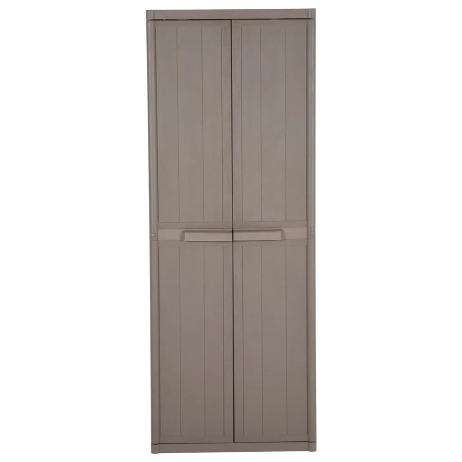 vidaXL Gartenschrank in Braun mit Holz-Optik aus Polypropylen, B/T/H: 65 x 45 x 172 cm - Bild 2