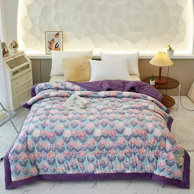 Doudou Rong Winterdecke für Kinder und Erwachsene, doppelseitig verwendbar, Mikrofaser, Mehrfarbig, B/B/H: 150 x 200 cm - Bild 1