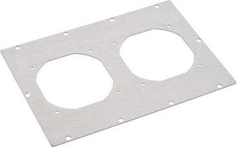 Hager MES-FLA04 Flansch für Filterlüfter IP40 in Silber, Breite: 29,8 cm, Tiefe: 20,0 cm - Bild 1