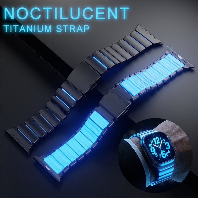 CAOWTAN Uhrenarmband Titan, Magnetisch, Schwarz, Unisex - Bild 1