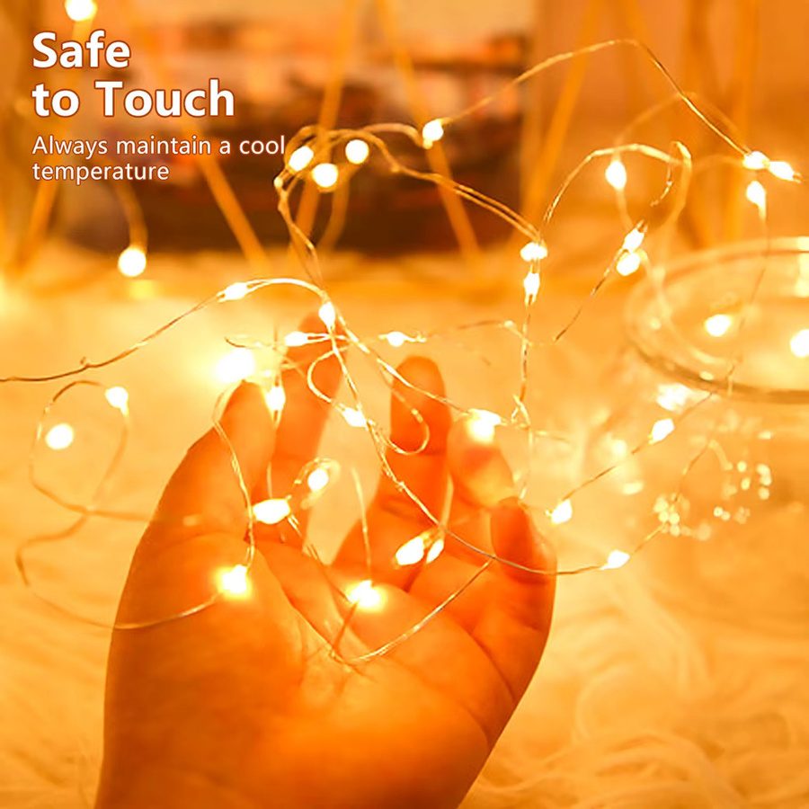 OSIDEN USB LED Lichterkette aus Kupferdraht mit Fernbedienung und 8 Beleuchtungsmodi für Weihnachtsdekoration und Home Decor - Bild 2