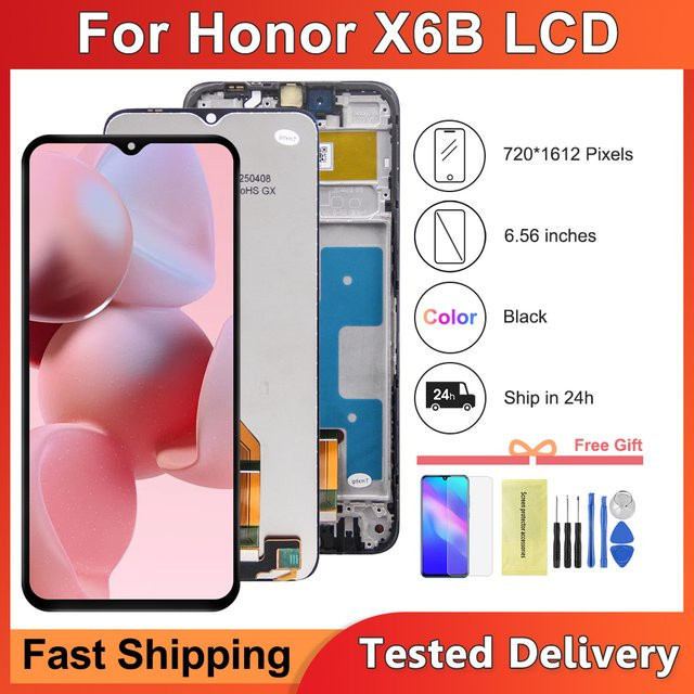 Honor X6b LCD Display Bildschirm mit Touch Panel Digitizer Ersatz inklusive Rahmen in Schwarz für JDY-LX1 und JDY-LX2 Modelle - Bild 1