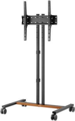 Manhattan TV und Monitor Rollwagen Compact in Silber für Bildschirme von 86,4 bis 139,7 cm, höhenverstellbar, VESA 200x200 bis 400x400 mm, maximale Traglast 35 kg - Bild 1