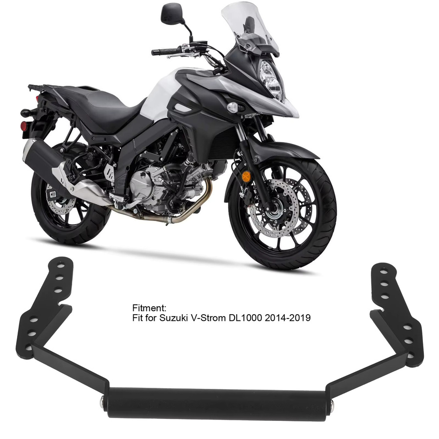 GPS-Halterung für Motorrad Navigation und Smartphone passend für Suzuki V-Strom DL1000 2014-2019 in Schwarz - Bild 2