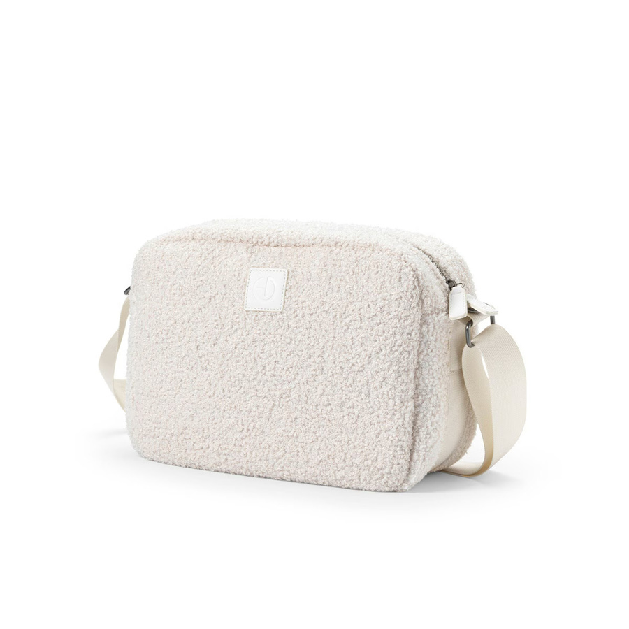 Elodie Wickeltasche Messenger Crossbody in White Bouclé mit Trageriemen, waschbar - Bild 2