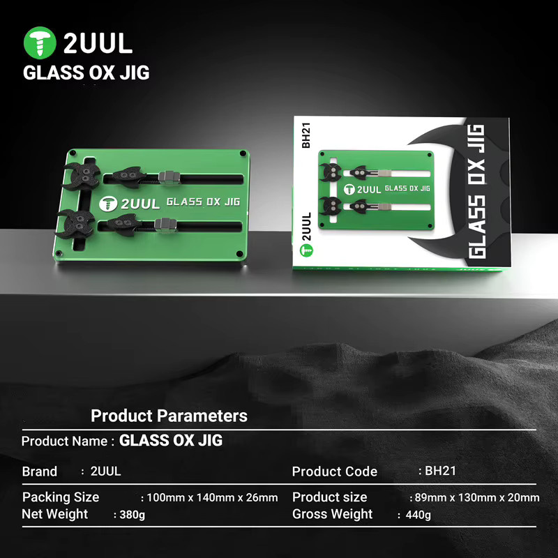 2UUL BH21 PCB-Halter aus hitzebeständigem Glas für die Mobiltelefon-Reparatur und Motherboard-Lötung, transparent - Bild 5