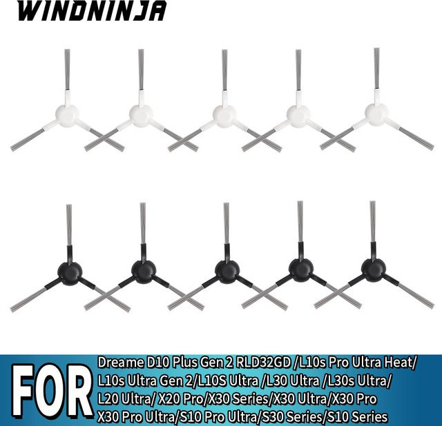 Dreame Seitenbürste in Schwarz für L10s Pro Ultra Heat, L10s Ultra Gen 2, L10S Ultra, X30 Ultra, L30 Ultra, L20 Ultra, S30 und S10 Roboterstaubsauger Ersatzteil - Bild 1