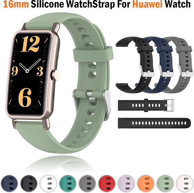 Huawei Uhrenarmband Silikon, Weiß, Huawei Uhr Fit Mini, Huawei Band B6, Huawei Band B3 - Bild 1