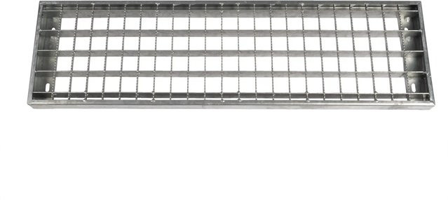 Dolle Gardentop Gitterroststufe für Außentreppen aus verzinktem Stahl in Silber, Breite: 80 cm - Bild 1