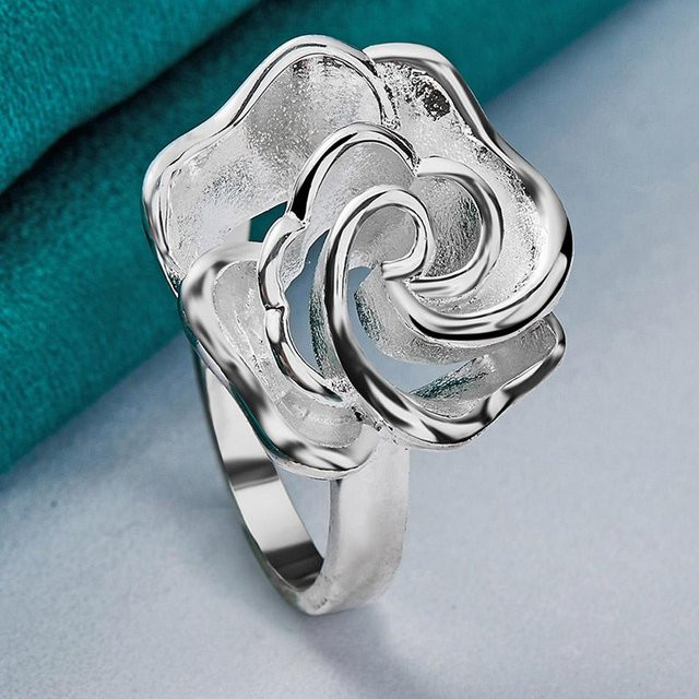 URMYLADY Ringe, 925 Silber, Blume, Damen - Bild 1