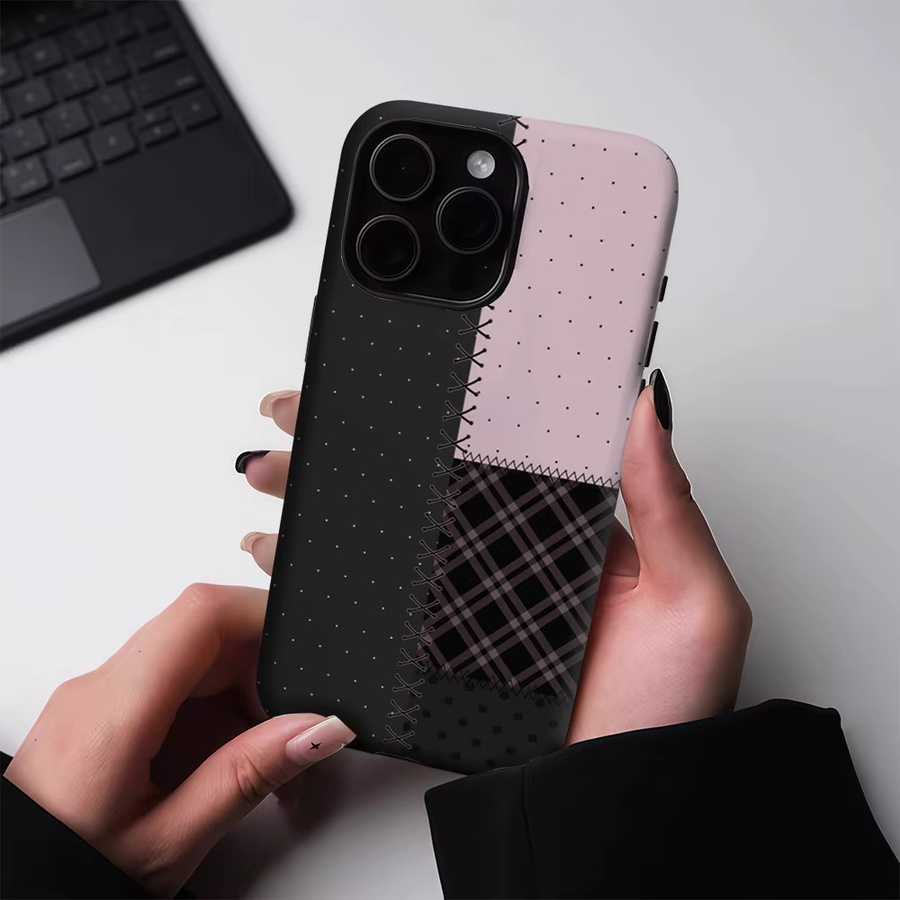 Patch Dot magnetische Handyhülle für iPhone 17 16 15 14 13 Pro Max Plus, Multicolour, Double-Layer Tough Case - Bild 4