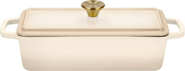 SILVERCREST Premium-Gusseisenbrotbackform, rechteckig, beige, emailliert - Bild 1