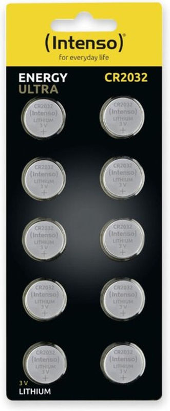 Intenso Lithium Energy Ultra Knopfzelle CR2032 3V, 10 Stück, 220 mAh, Silber - Bild 2