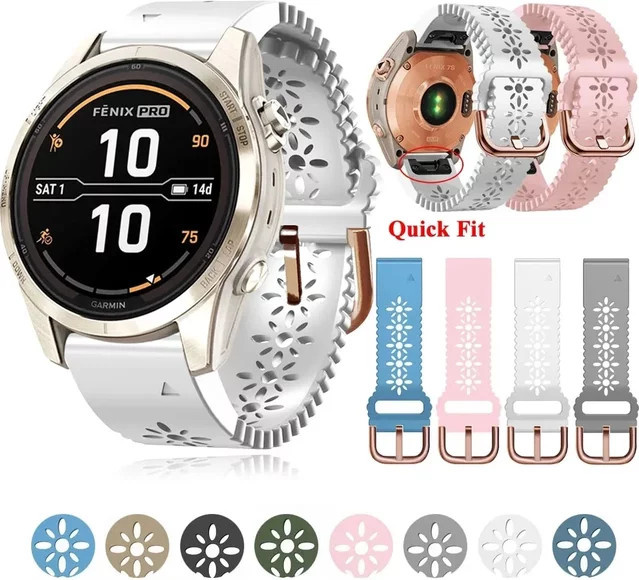 Uhrenarmband Garmin Fenix 8, Silikon, Roségold, Damen - Bild 1