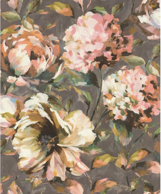 Rasch Vliestapete Florentine III 485172 Blumen Mauve mit floralem Muster und botanischem Design, Breite: 53 cm, Länge: 1005 cm - Bild 1
