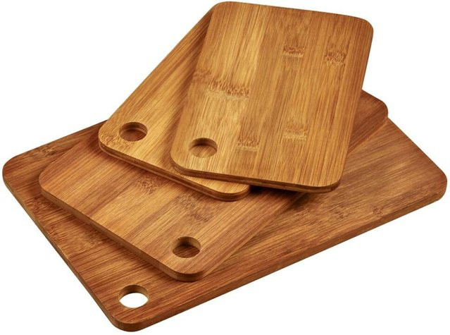 Kesper 4er Set Schneidebretter aus Bambus in Braun, rechteckig, B/H/L: 23 x 4 x 33 cm - Bild 1
