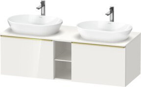 Duravit Waschtischunterschrank D-Neo in Weiß Hochglanz, Wandhängend, B/T/H: 140 x 55 x 45,9 cm - Bild 1