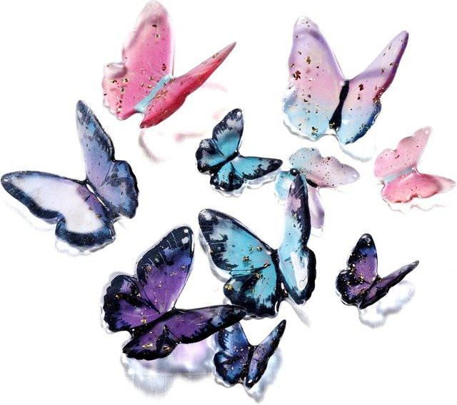 YouYoungDifferent Schmetterling Charms, Bunt, Anhänger, Unisex - Bild 1