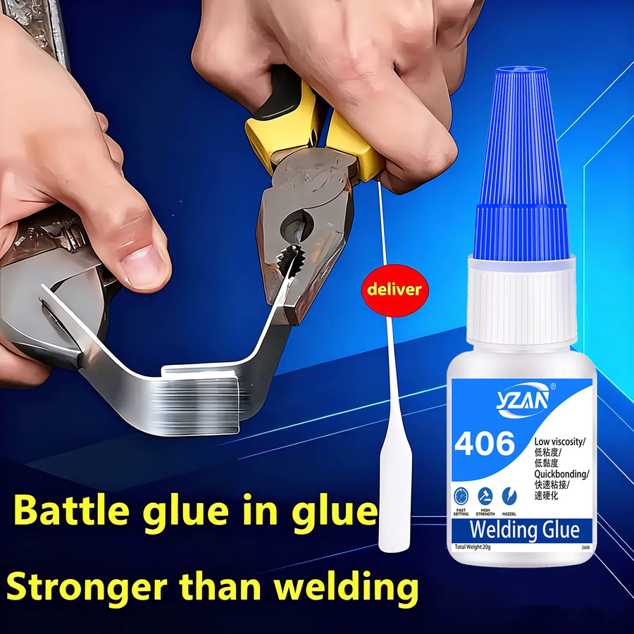 YZAN 406 Superkleber Hydroacrylat-Kleber für Leder, Gummi, Holz, Metall und Kunststoff, schnell trocknend und sofort stark haftend - Bild 5