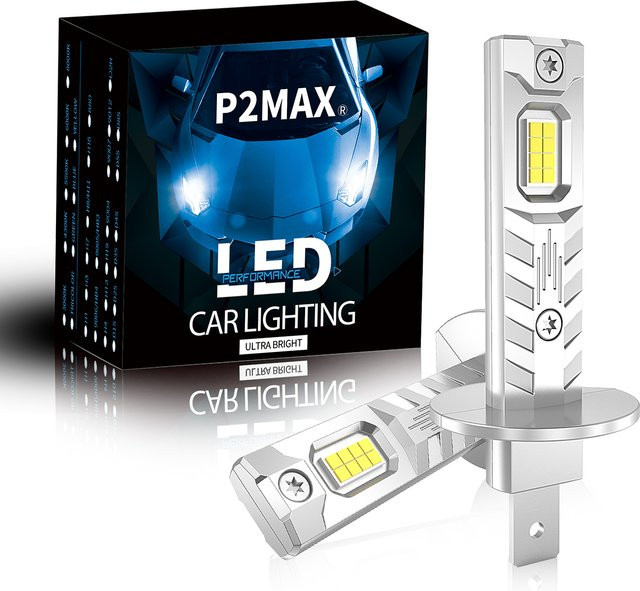 p2max LED-Scheinwerferlampen für Fern- und Abblendlicht, lüfterlos, 6000 K, Silber - Bild 1