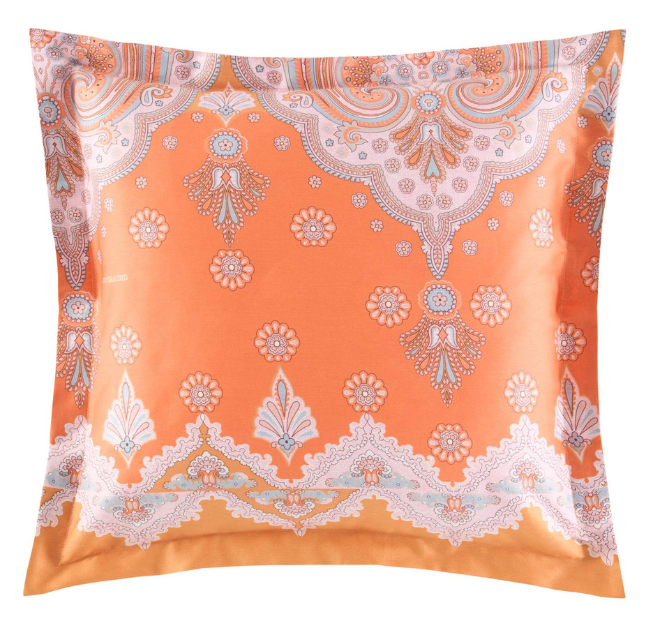 Bassetti Satin Kissenhülle ISOLABELLA in Orange, quadratisch, 65 x 65 cm - Bild 1