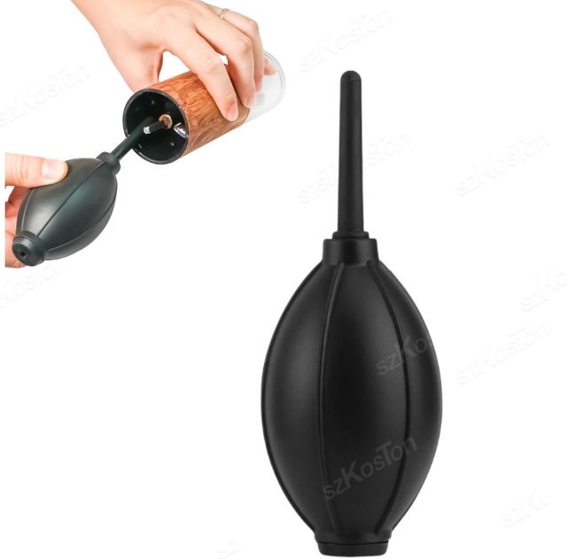 Ouliluye Manuelle Silikon Luftgebläse Pumpe in Schwarz zur Staubentfernung für Kaffeemühlen und Digitalkameras - Bild 1