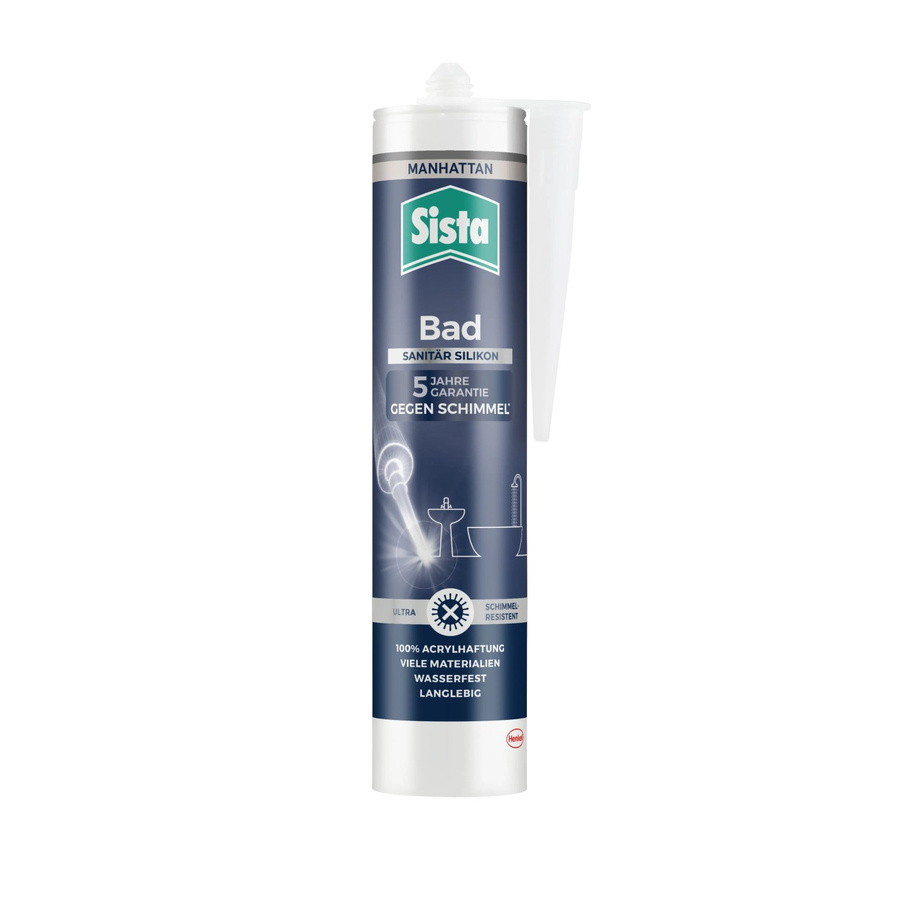 Sista Bad Sanitär Silikon Manhattan wasserdicht, 280 ml Kartusche - Bild 2