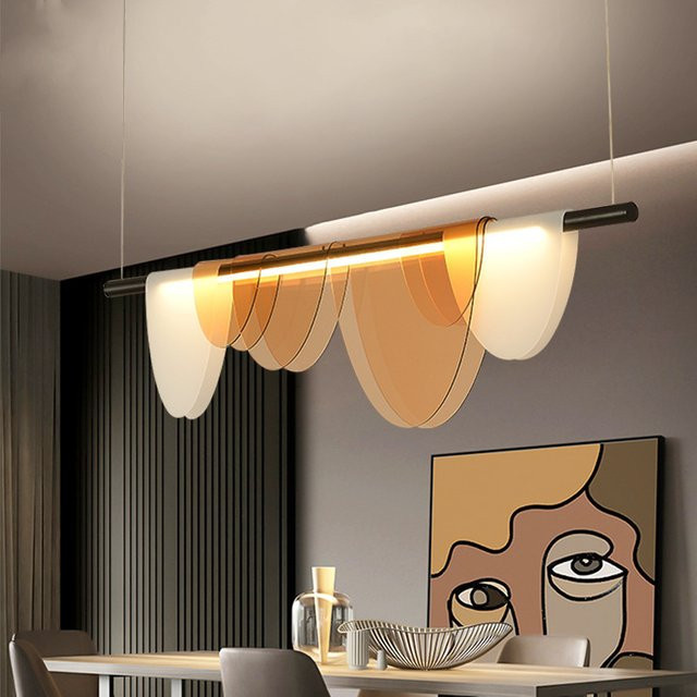 TAONUANSHU Nordic Pendelleuchte aus Acryl in Blau und Multicolour für Wohnzimmer, Schlafzimmer und Esszimmer - Bild 1