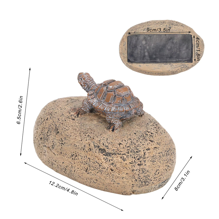 TOPINCN Schildkröten Schlüsselversteck aus Kunstharz als dekorative Aufbewahrungsbox für Garten und Haus - Bild 2