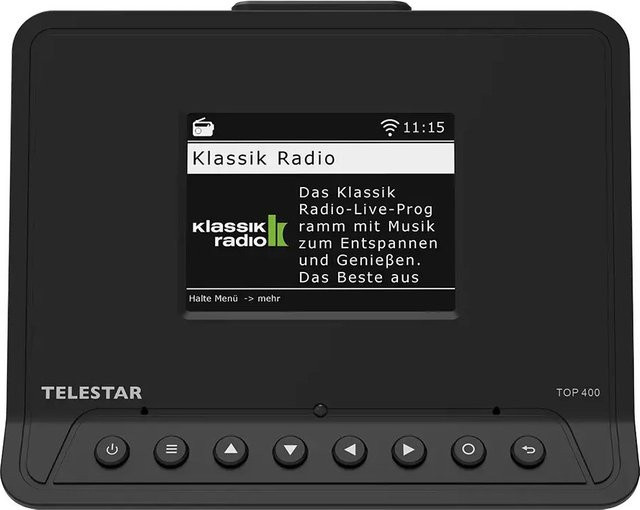 Telestar TOP 400 Digitalradio mit DAB+, Internetradio, Bluetooth und Wi-Fi in Schwarz - Bild 1