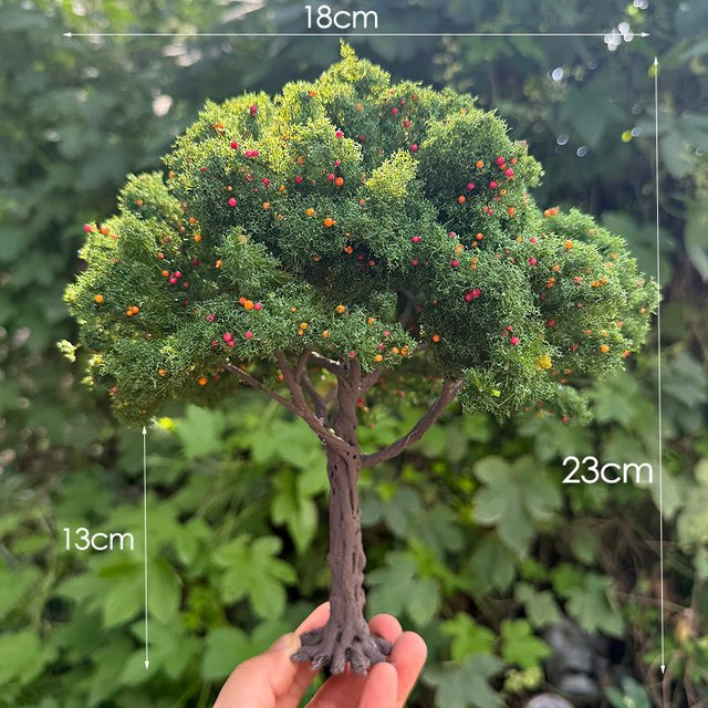 FunTrying Simulierter Obstbaum Modellbaum, grüner Baum, Metall - Bild 1