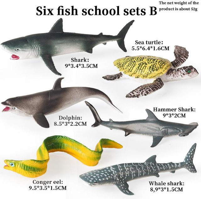 Oenux Meeresleben Tiere Actionfiguren PVC 3-6 Jahre - Bild 1