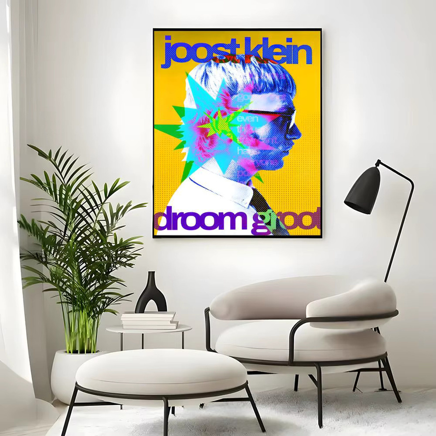 Abstraktes Kunstposter J-Joost Klein in Weiss und Mehrfarbig, Modernes Wandposter für dein Schlafzimmer, B: 15,0 cm, H: 20,0 cm - Bild 4