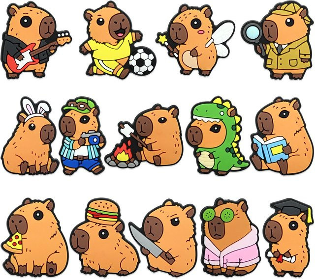 Capybara Schuh-Charms aus PVC, Kinder - Bild 1