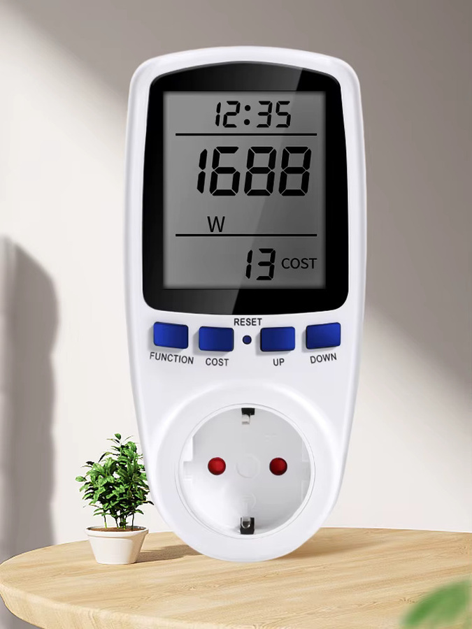 Digitales Wattmeter von JUANJUAN zur Strommessung von Spannung, Leistung und Energieverbrauch in Weiß - Bild 5