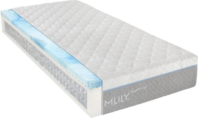 MLILY Royal Deluxe Taschenfederkernmatratze Weiß, H x B x T: 26 cm x 140 cm x 200 cm, Härtegrad H3 - Bild 1