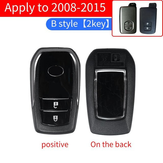 Schlüsselhülle für Toyota Land Cruiser 200 und Prado 150 (2008-2021) Upgrade Zubehör für 2/3/4 Tasten in Schwarz - Bild 1