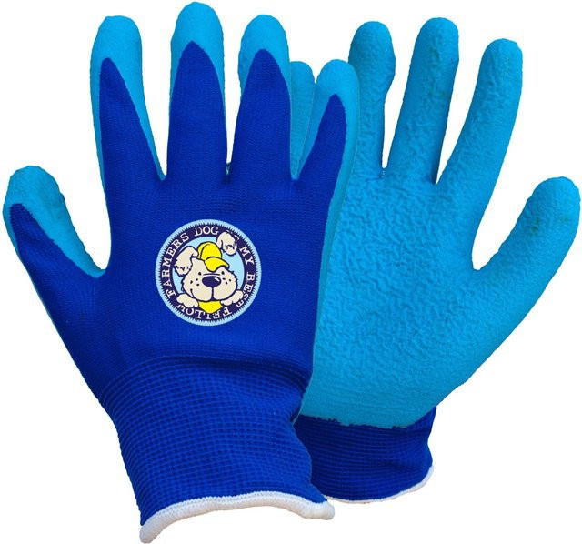 Workpower Kinderhandschuh Sammy Blau Gr. 4 aus Leder mit Kunststoffelementen - Bild 1