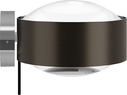 Top Light Puk! 120 Wall Avantgarde LED-Wandleuchte in Black Wood und Chrom mit warmweißem Licht (2700K) - Bild 1