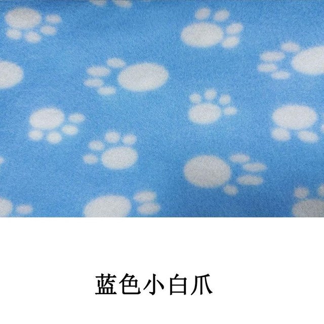 Yiran Furniture Fleecedecke für Haustiere mit Pfotenabdruck, Blau, B/T: 100 x 70 cm - Bild 1