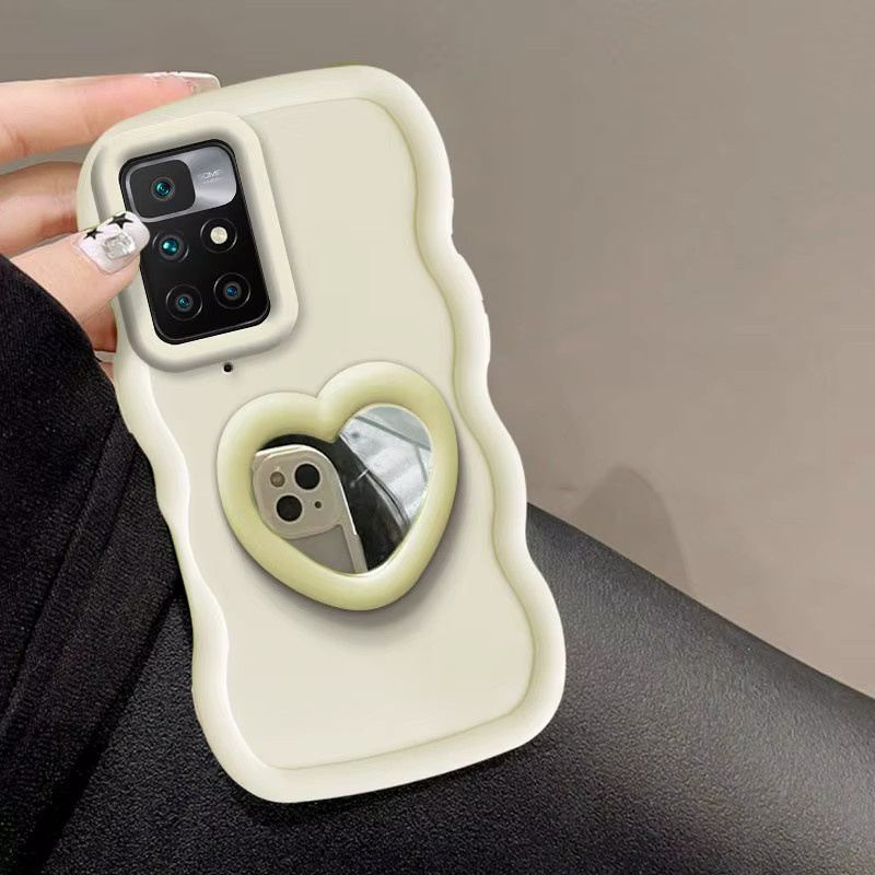Wellenförmige Silikon-Handyhülle für Redmi 14C 13C 15C 12C 11A 10A 10 Prime in Weiß - Bild 3